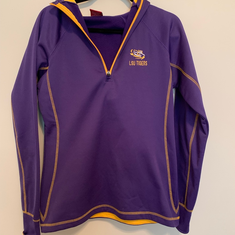 LSU half zip fleece pullover